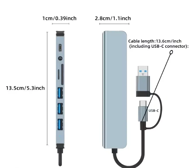Puertos USB y Tipo-C
